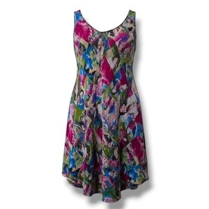 Royal Paisley women's multicolor "Divas" one size fits most sleeves lined dress